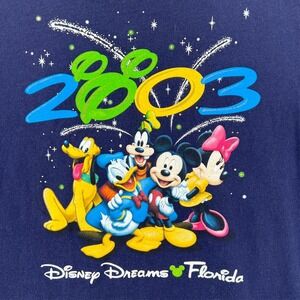 Vintage Disney Dream Florida T-Shirt Unisex L Short Sleeve 2003 Mickey & Friends